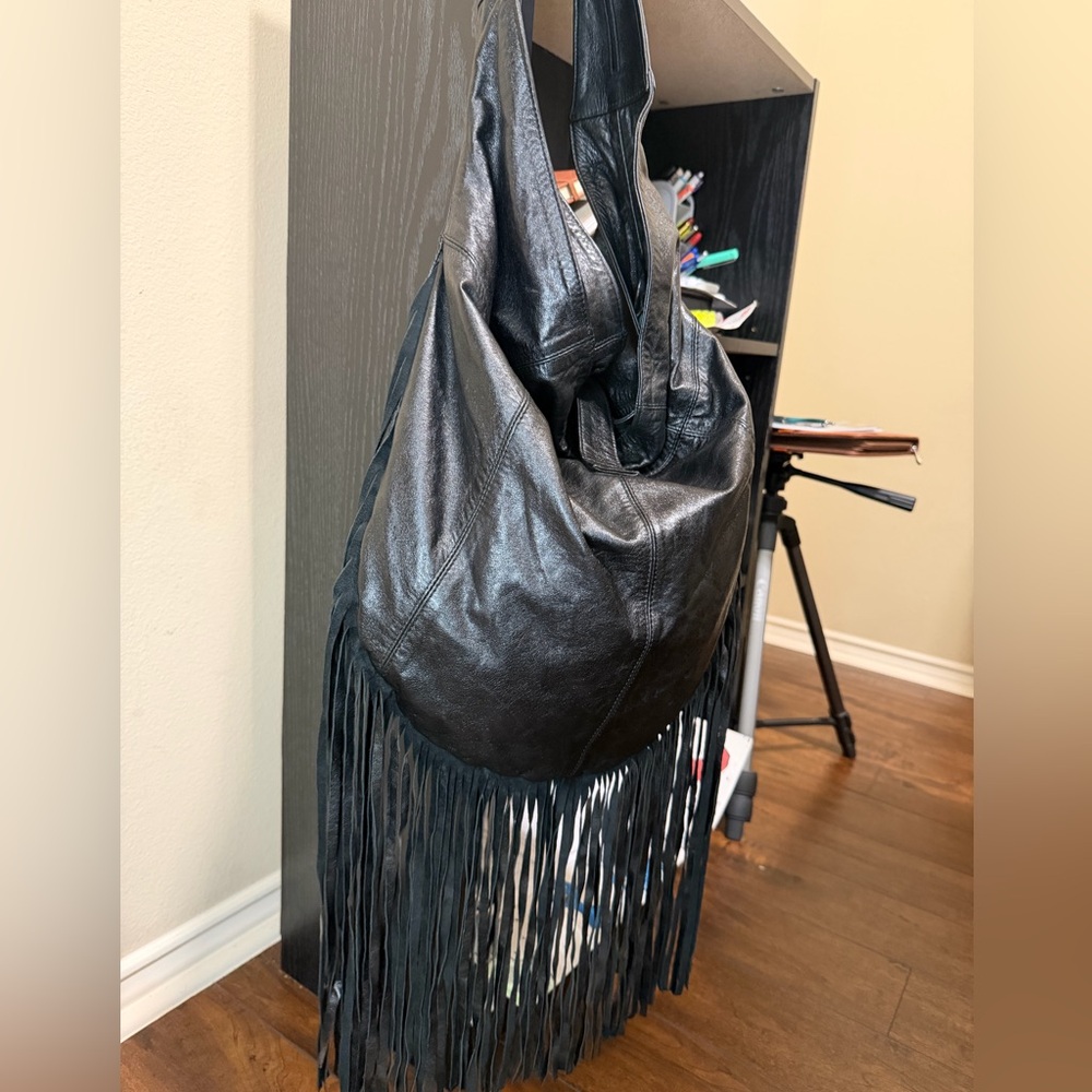 TaLuLa de la Lune Fringe Boho Leather purse